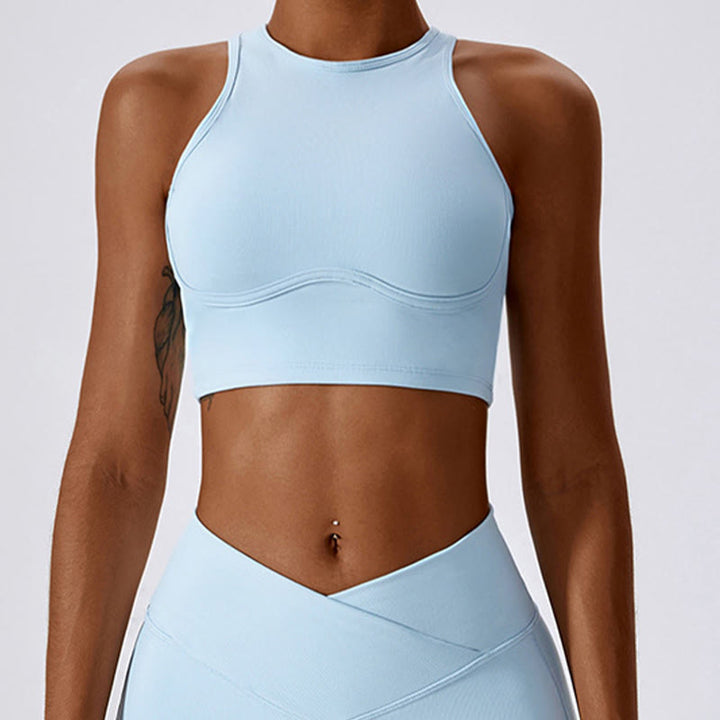 Buddha Stones Camiseta sin mangas corta sin mangas Pantalones acampanados Deportes Fitness Yoga - Azul - Arriba - XL - image 36