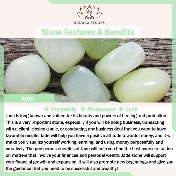 Buddha Stones Collarín chino de jade verde natural con amuleto de suerte
