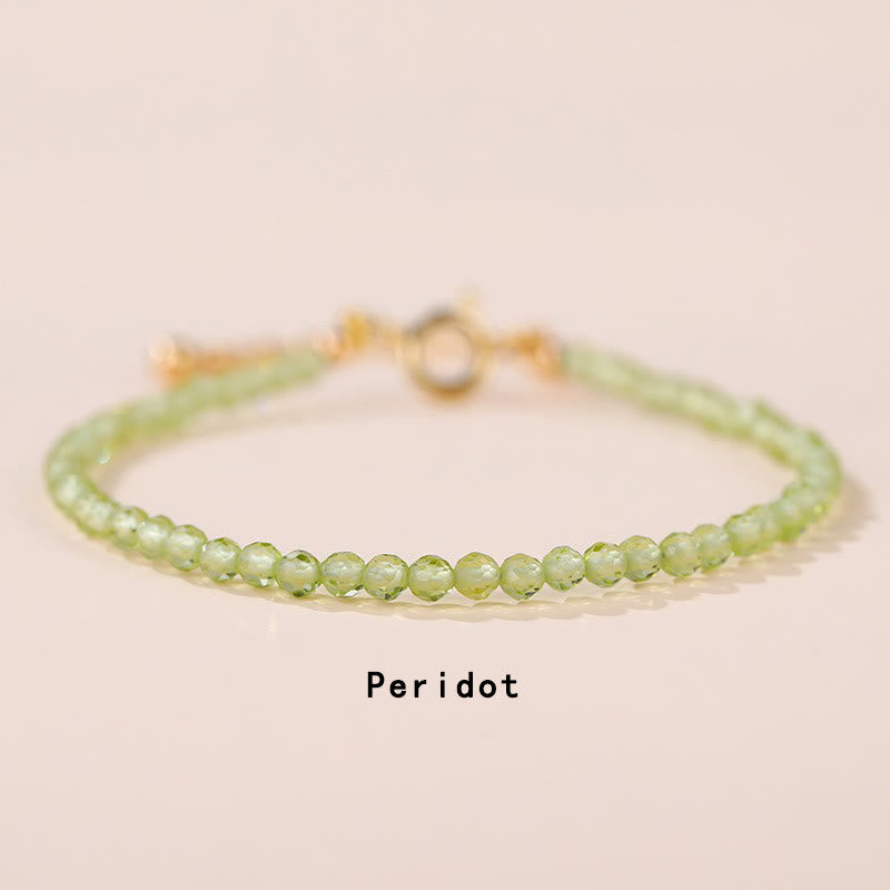 Pulsera de cadena curativa con Buddha Stones, cuarzo fresa, prehnita, peridoto, lazurita, lapislázuli, cristal rosa y turmalina. - Peridoto (circunferencia de la muñeca: 14-16 cm) - image 7