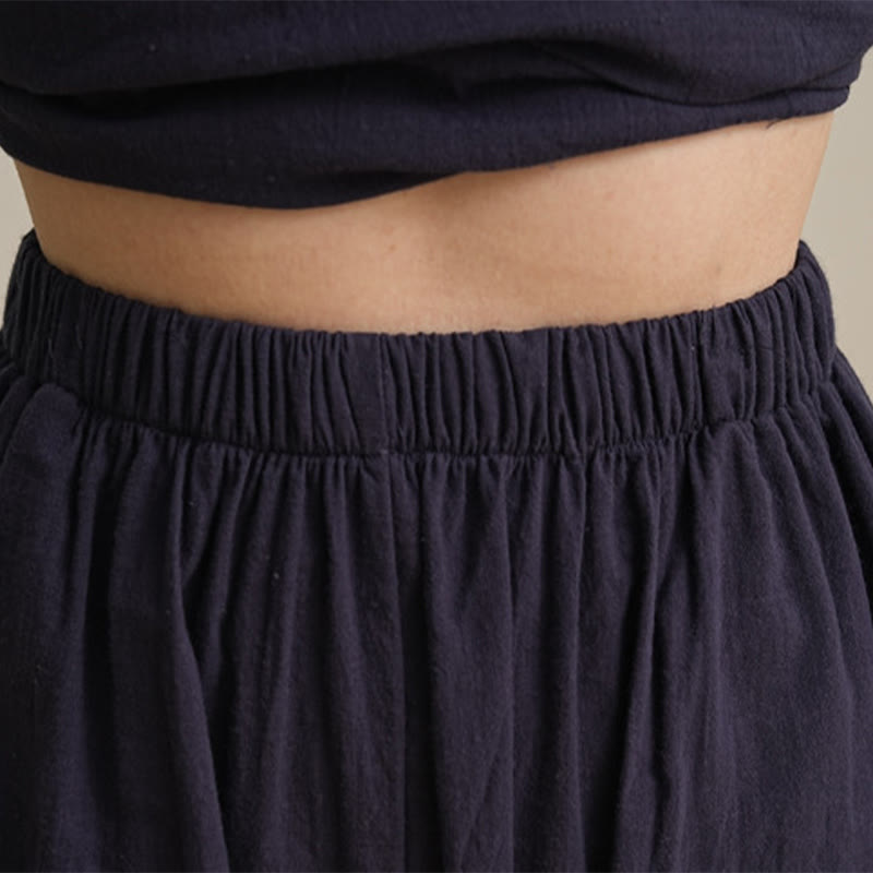 Conjunto de ropa de lino y algodón para mujer , camisa de manga tres cuartos con cuello en V y pantalones de meditación Zen Tai Chi, 2 uds.