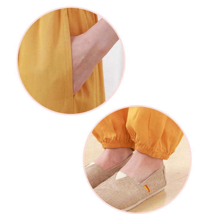 Buddha Stones - Conjunto unisex de 2 piezas de camiseta de media manga y pantalones de meditación Zen Tai Chi de algodón y lino
