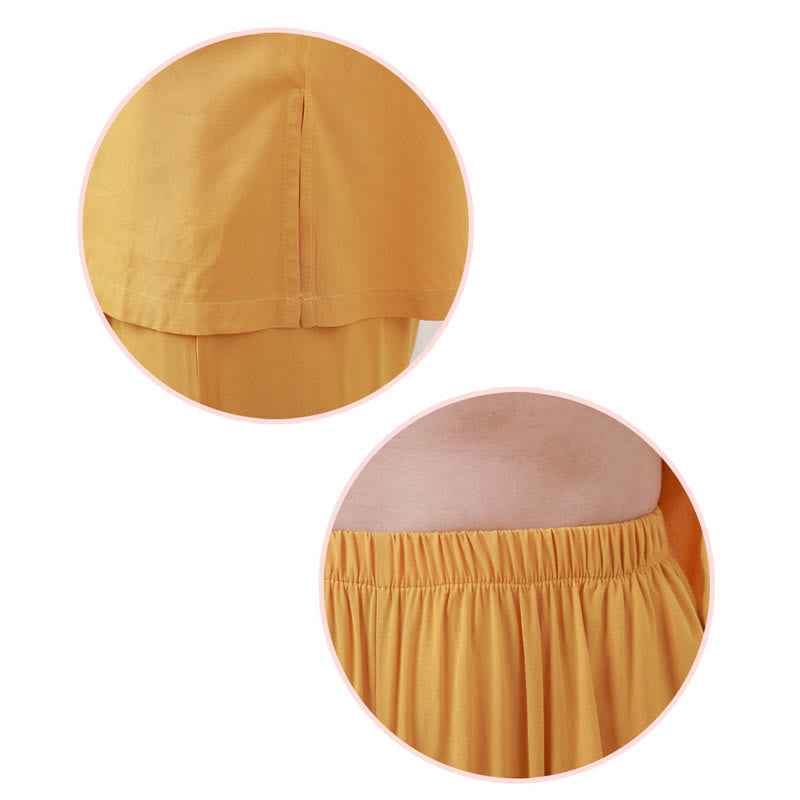 Buddha Stones - Conjunto unisex de 2 piezas de camiseta de media manga y pantalones de meditación Zen Tai Chi de algodón y lino - image 8