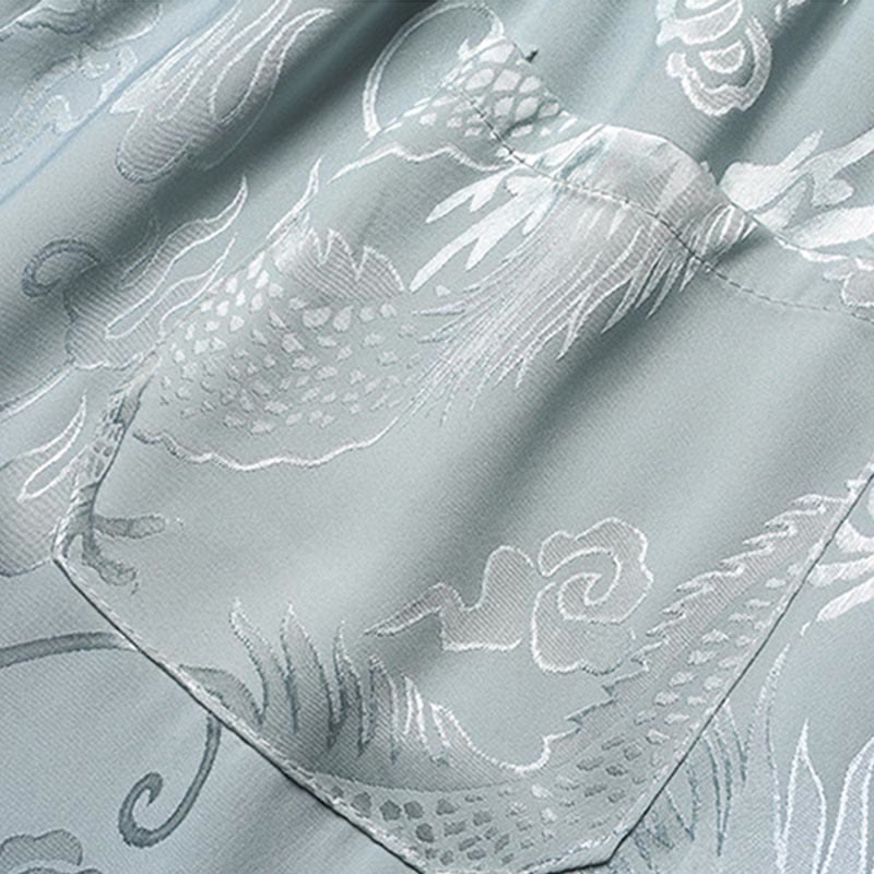 Traje Tang con diseño de dragón y Buddha Stones, uniforme tradicional Hanfu, Top de manga corta, pantalones, ropa, conjunto para hombre - image 10