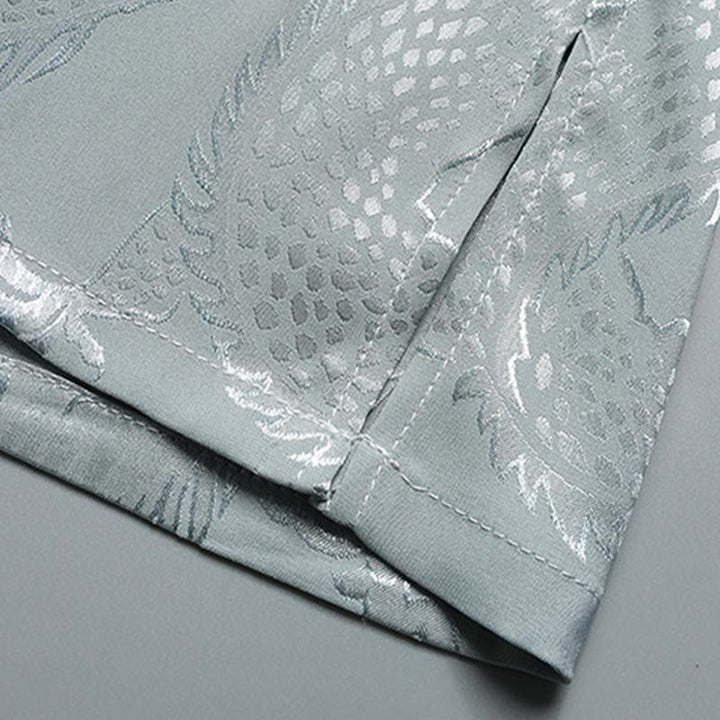 Traje Tang con diseño de dragón y Buddha Stones, uniforme tradicional Hanfu, Top de manga corta, pantalones, ropa, conjunto para hombre - image 11