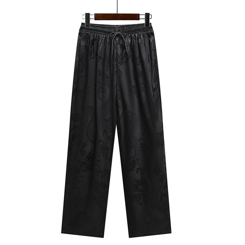 Traje Tang con diseño de dragón y Buddha Stones, uniforme tradicional Hanfu, Top de manga corta, pantalones, ropa, conjunto para hombre - image 28