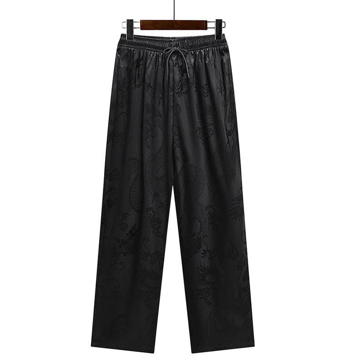 Traje Tang con diseño de dragón y Buddha Stones, uniforme tradicional Hanfu, Top de manga corta, pantalones, ropa, conjunto para hombre - image 28