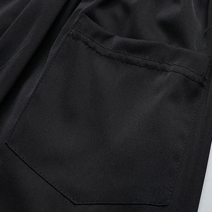 Conjunto de ropa para hombre , traje Tang de jardín con piedras de pino, pabellón de pino, uniforme tradicional Hanfu, Top de manga corta y pantalones - image 16