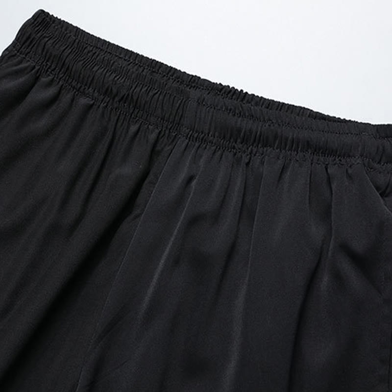Conjunto de ropa para hombre , traje Tang de jardín con piedras de pino, pabellón de pino, uniforme tradicional Hanfu, Top de manga corta y pantalones - image 13