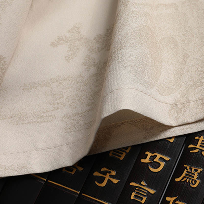 Traje Tang de Buddha Stones, montañas y árboles, uniforme tradicional Hanfu, Top de manga corta, pantalones, conjunto de ropa para hombre - image 9