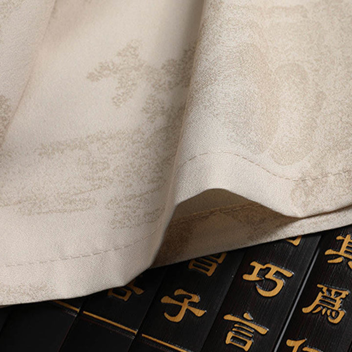 Traje Tang de Buddha Stones, montañas y árboles, uniforme tradicional Hanfu, Top de manga corta, pantalones, conjunto de ropa para hombre - image 9