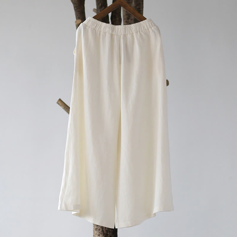 Vestido midi jacquard de jacquard con estampado de flores y Buddha Stones, manga larga, algodón y lino, pantalón de pierna ancha con bolsillos. - image 57
