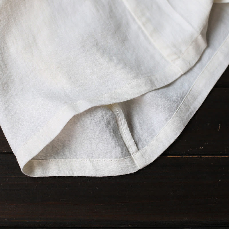 Vestido midi jacquard de jacquard con estampado de flores y Buddha Stones, manga larga, algodón y lino, pantalón de pierna ancha con bolsillos. - image 55