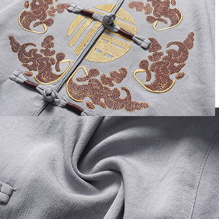 Buddha Stones Fu personaje Tang traje Hanfu uniforme tradicional manga corta Top pantalones ropa conjunto para hombres - image 10