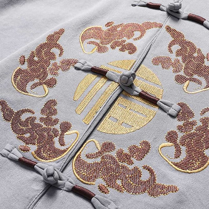 Buddha Stones Fu personaje Tang traje Hanfu uniforme tradicional manga corta Top pantalones ropa conjunto para hombres - image 9