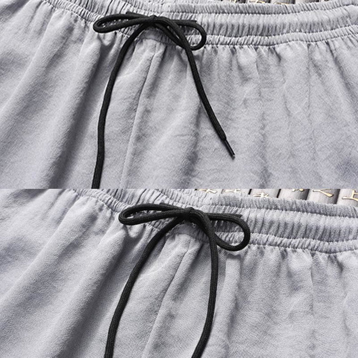 Buddha Stones Fu personaje Tang traje Hanfu uniforme tradicional manga corta Top pantalones ropa conjunto para hombres