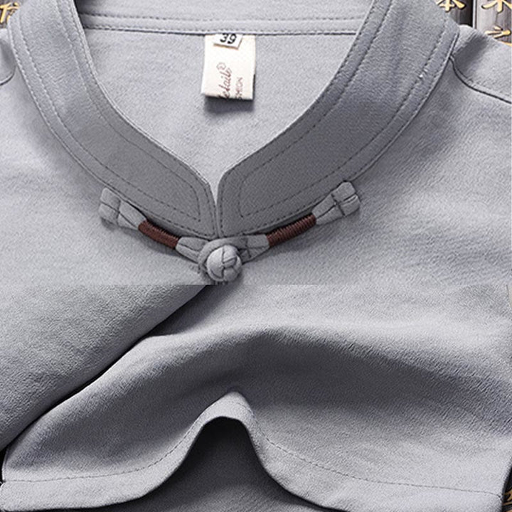 Buddha Stones Fu personaje Tang traje Hanfu uniforme tradicional manga corta Top pantalones ropa conjunto para hombres - image 11