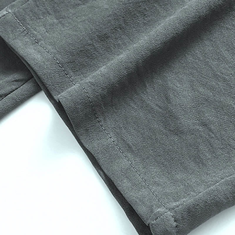 Buddha Stones Dragon Fu personaje Tang traje tradicional camisa de manga corta pantalones de pierna ancha ropa conjunto para hombres - image 13