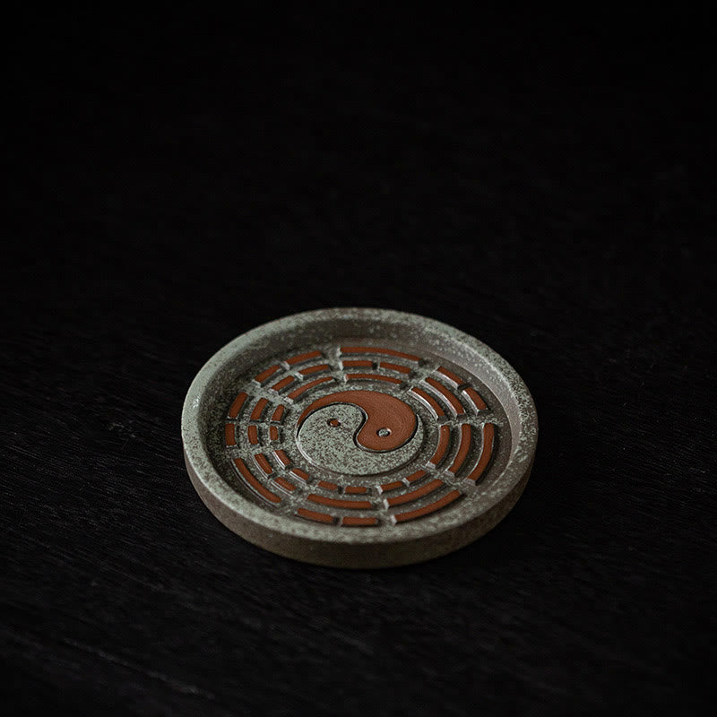 Cuenco pequeño del tesoro de Buddha Stones, bolsa de la suerte, bandeja de Bagua, palo de cerámica curativo, decoración de quemador de incienso