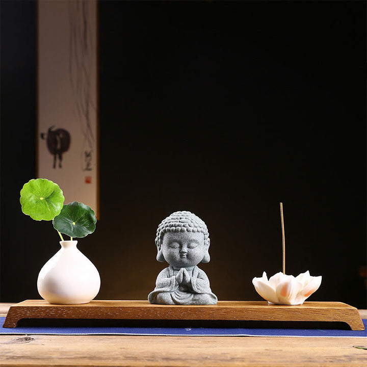 Buddha Stones Meditación Orando Buda Compasión Serenidad Decoración del Hogar