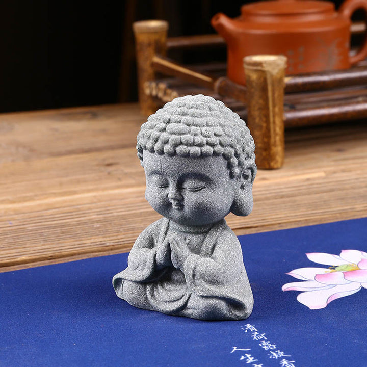 Buddha Stones Meditación Orando Buda Compasión Serenidad Decoración del Hogar - image 4