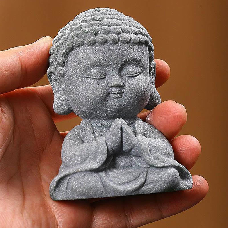 Buddha Stones Meditación Orando Buda Compasión Serenidad Decoración del Hogar