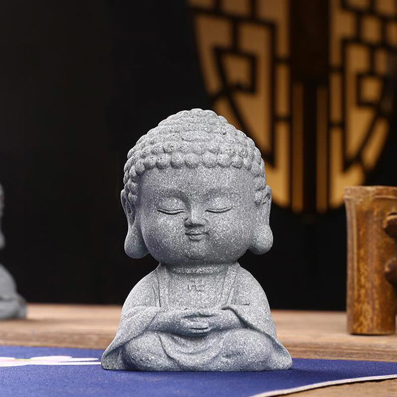 Buddha Stones Meditación Orando Buda Compasión Serenidad Decoración del Hogar
