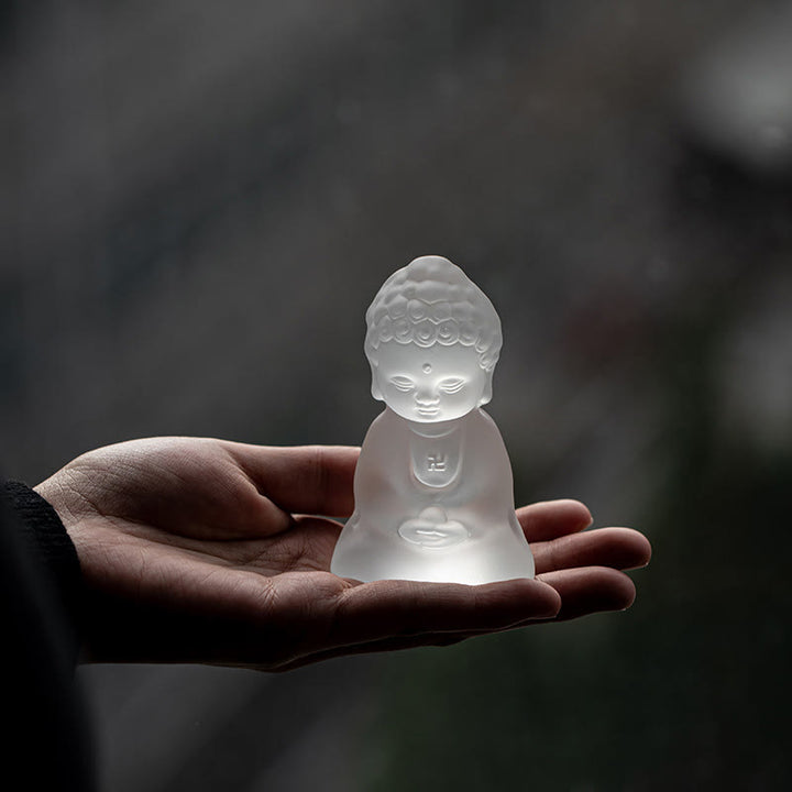 Buddha Stones Mini Tathagata Buda Liuli Serenity Decoración de escritorio - image 4