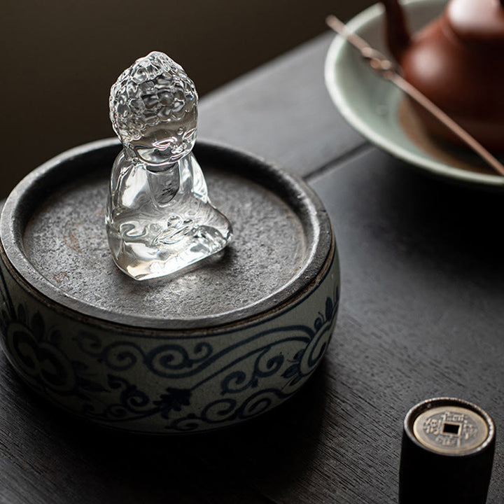 Buddha Stones Mini Tathagata Buda Liuli Serenity Decoración de escritorio - image 10