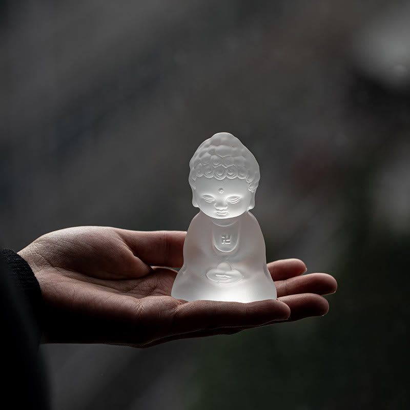 Buddha Stones Mini Tathagata Buda Liuli Serenity Decoración de escritorio - image 4
