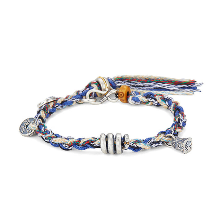 Pulsera de bendición hecha a mano con dije de escamas de monedas de plata de ley 925 con Buddha Stones - image 9