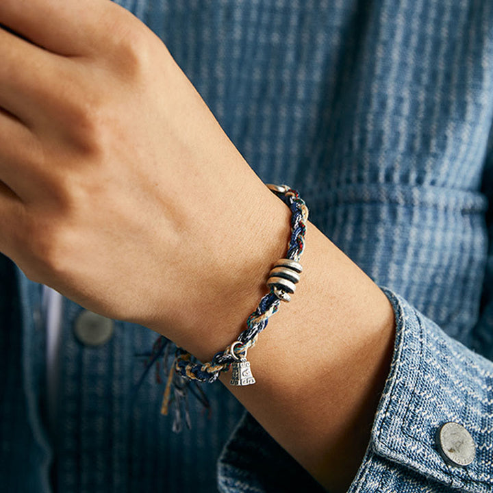 Pulsera de bendición hecha a mano con dije de escamas de monedas de plata de ley 925 con Buddha Stones - image 8