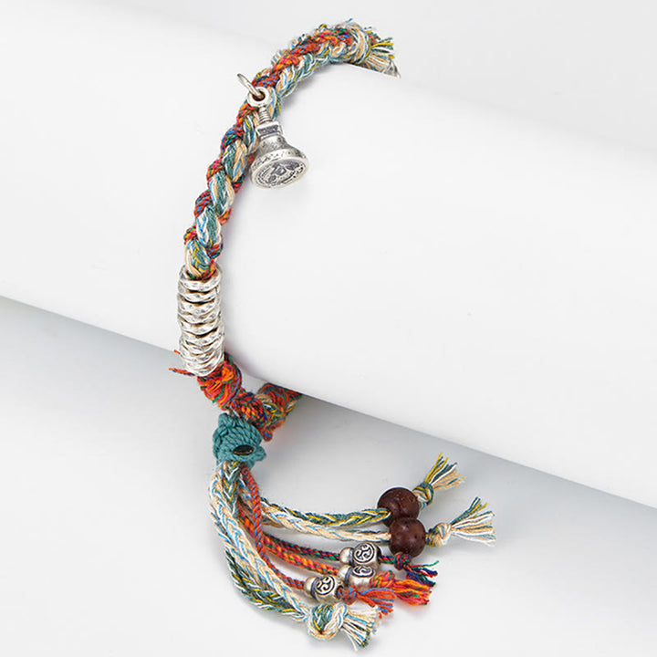 Pulsera de múltiples hebras de protección hecha a mano de plata de ley 925 con Buddha Stones - image 2