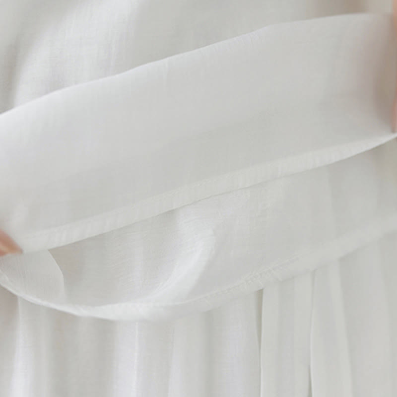 Buddha Stones Conjunto de 2 piezas de camiseta de manga corta con bordado de flores y pantalones de pierna ancha - image 20