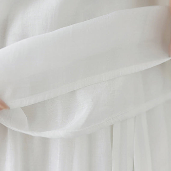 Buddha Stones Conjunto de 2 piezas de camiseta de manga corta con bordado de flores y pantalones de pierna ancha - image 20