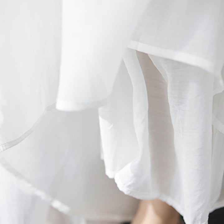 Buddha Stones Conjunto de 2 piezas de camiseta de manga corta con bordado de flores y pantalones de pierna ancha - image 21