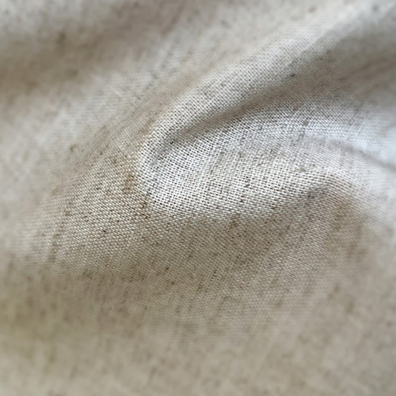 Camisa de lino con botones de manga corta para hombre de color sólido con Buddha Stones - image 11
