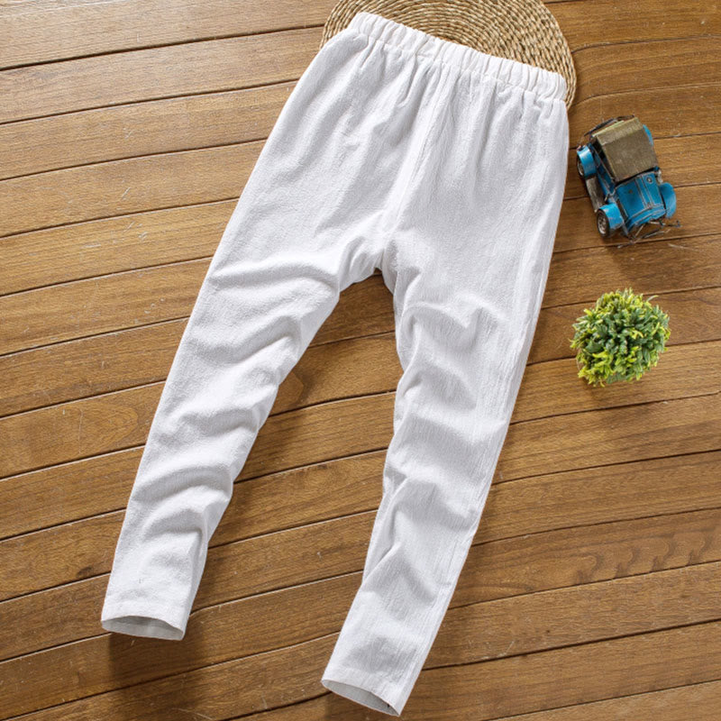 Buddha Stones Conjunto de 2 piezas de camiseta y pantalones de manga corta con botones de algodón de color sólido para hombre