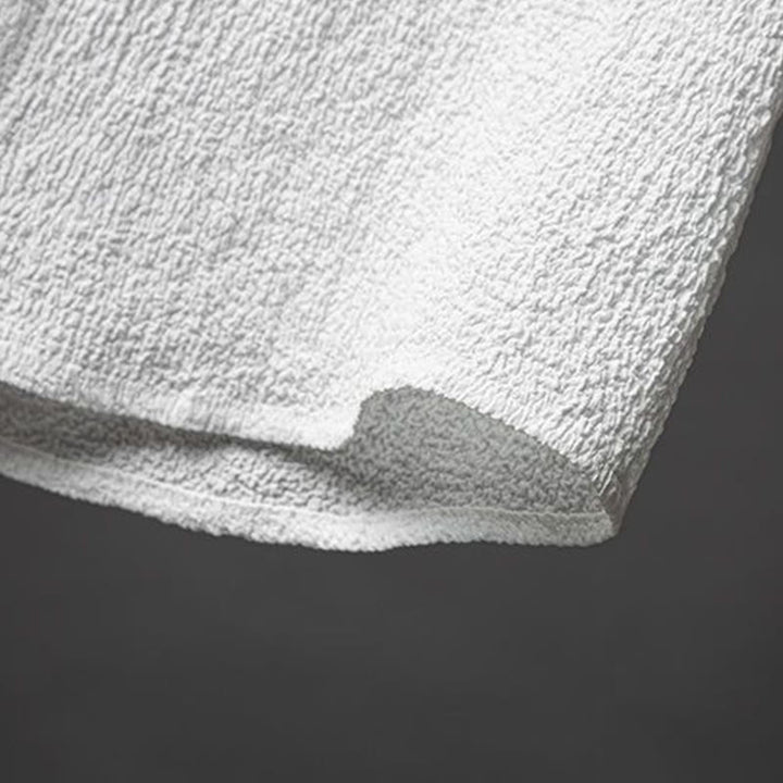 Buddha Stones 2 piezas conjunto de pantalones de camisa de media manga con botones de textura de color sólido para hombres - image 6