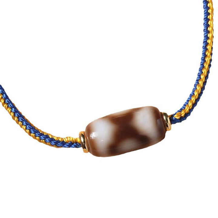 Pulsera tibetana de tres ojos con cuentas Dzi de Buddha Stones , suerte y felicidad