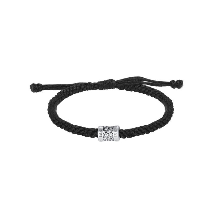 Pulsera de fuerza de nube de la suerte con hilo rojo de plata de ley 999 con Buddha Stones