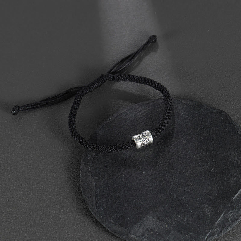 Pulsera de fuerza de nube de la suerte con hilo rojo de plata de ley 999 con Buddha Stones