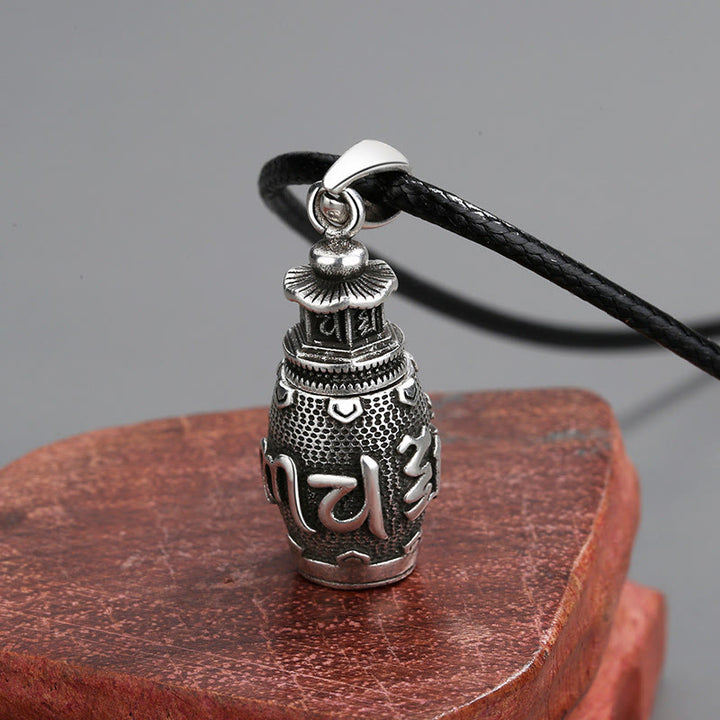 Collar con colgante de creatividad de cobre con Buddha Stones Om Mani Padme Hum - image 3