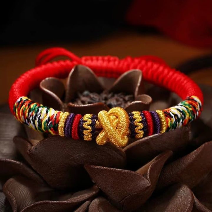 Pulsera de fe con nudo de King Kong Om Mani Padme Hum de plata de ley 925 con Buddha Stones - image 9