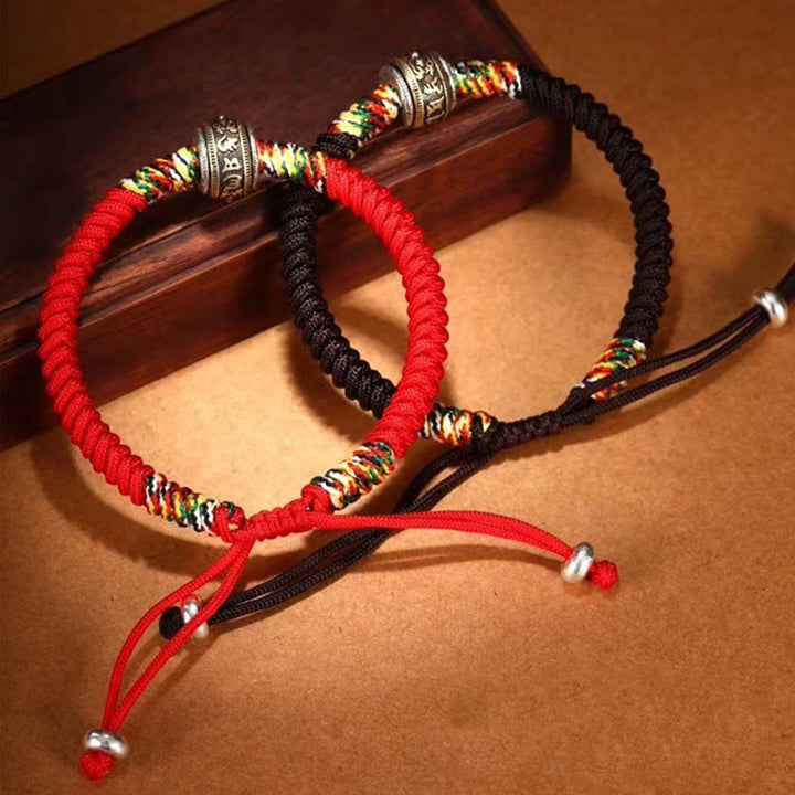 Pulsera de fe con nudo de King Kong Om Mani Padme Hum de plata de ley 925 con Buddha Stones - image 18