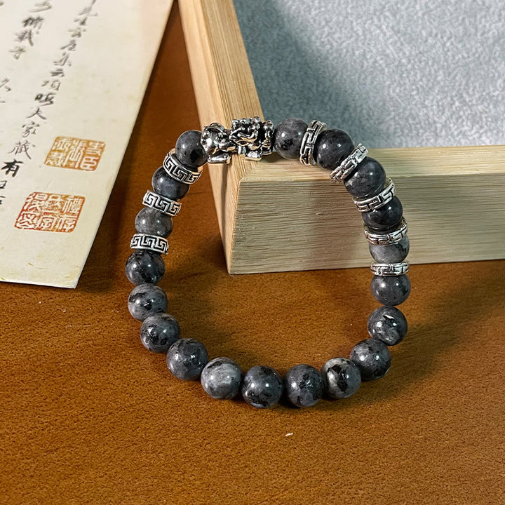 Pulsera PiXiu Power con piedra brillante negra de Buddha Stones