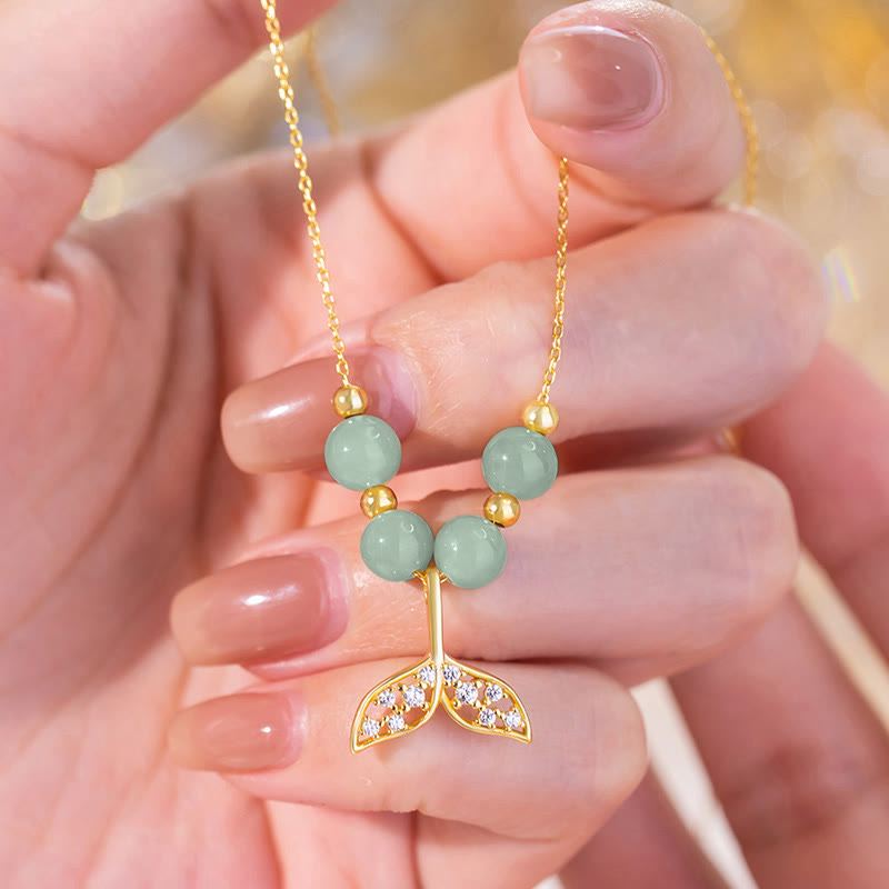 Colgante de collar de la suerte con cuentas de jade hetiano de plata de ley 925 con Buddha Stones - image 8