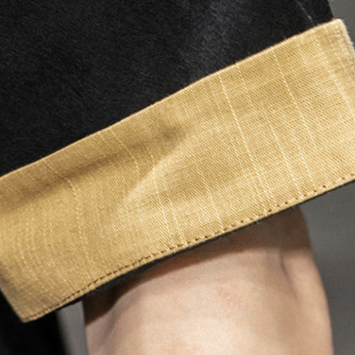 Camisa de media manga con bordado de nubes para hombre, ropa de lino y algodón, con botones de Buddha Stones , dragón chino - image 8