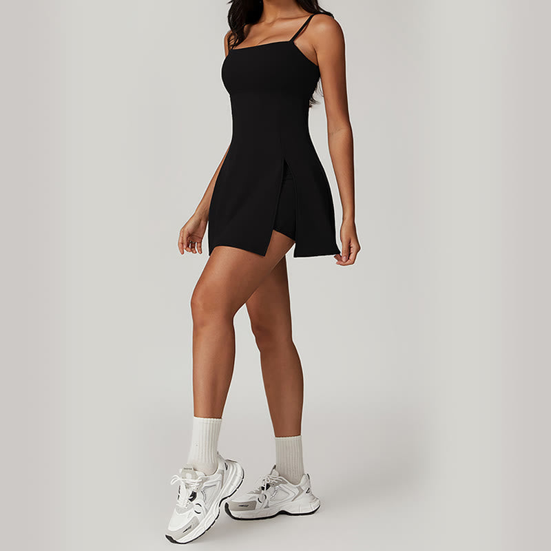 Vestido deportivo para mujer con Buddha Stones , liso, sin espalda, tenis, yoga - image 13