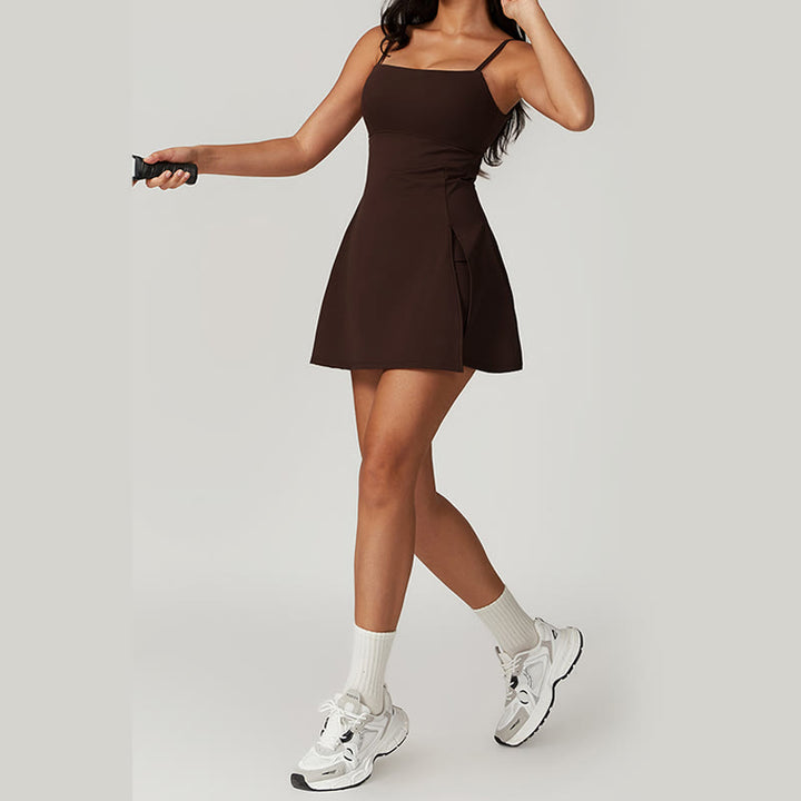 Vestido deportivo para mujer con Buddha Stones , liso, sin espalda, tenis, yoga - image 20