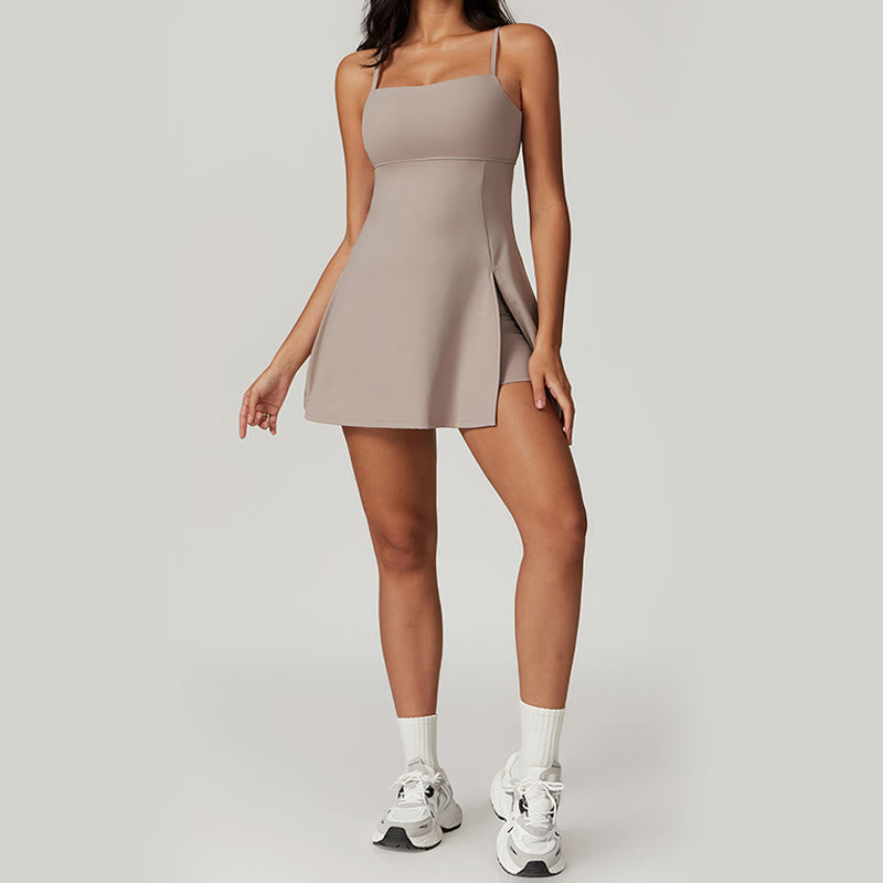 Vestido deportivo para mujer con Buddha Stones , liso, sin espalda, tenis, yoga - image 28